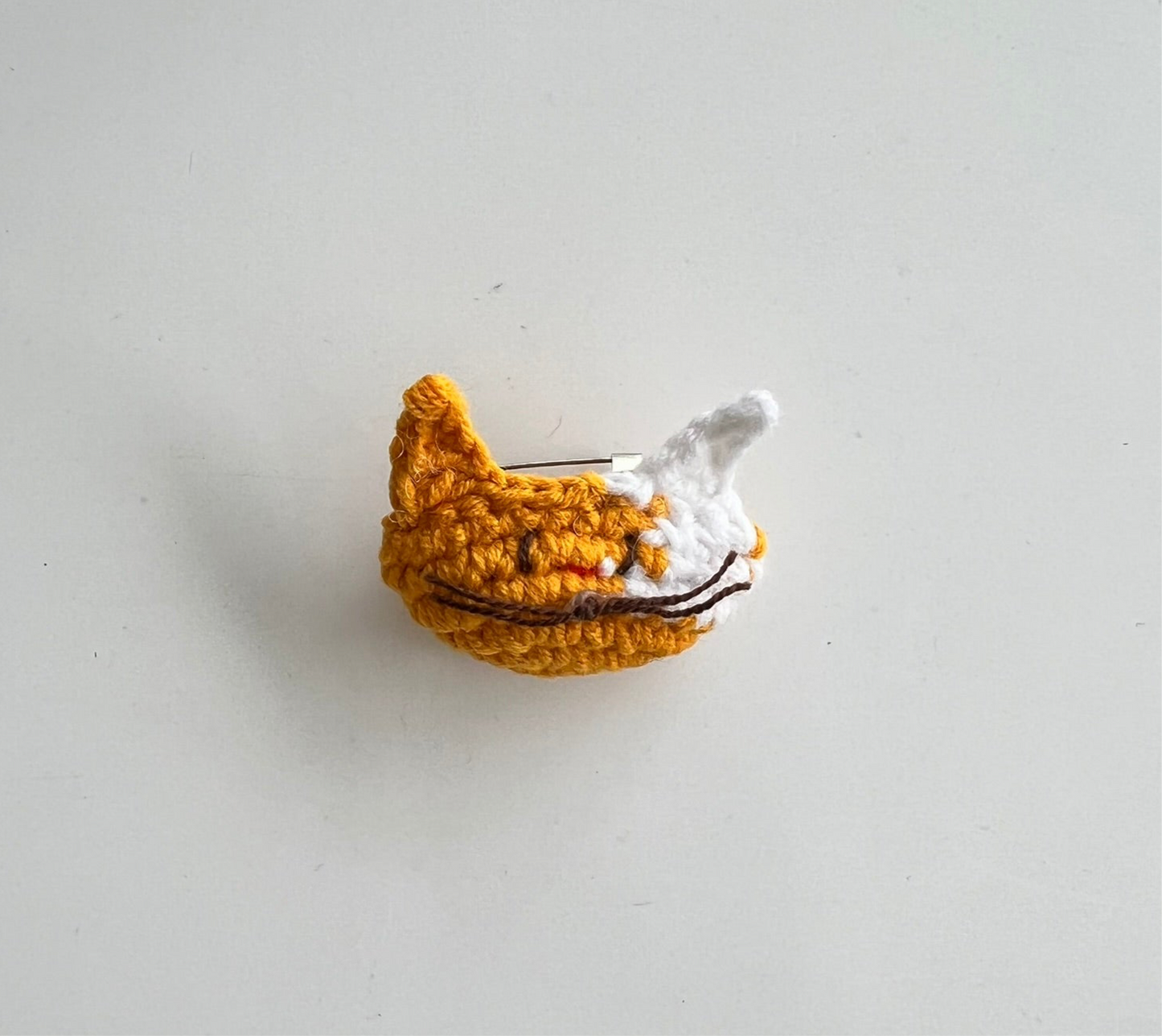 Whimsical Crochet Cat | Brooch