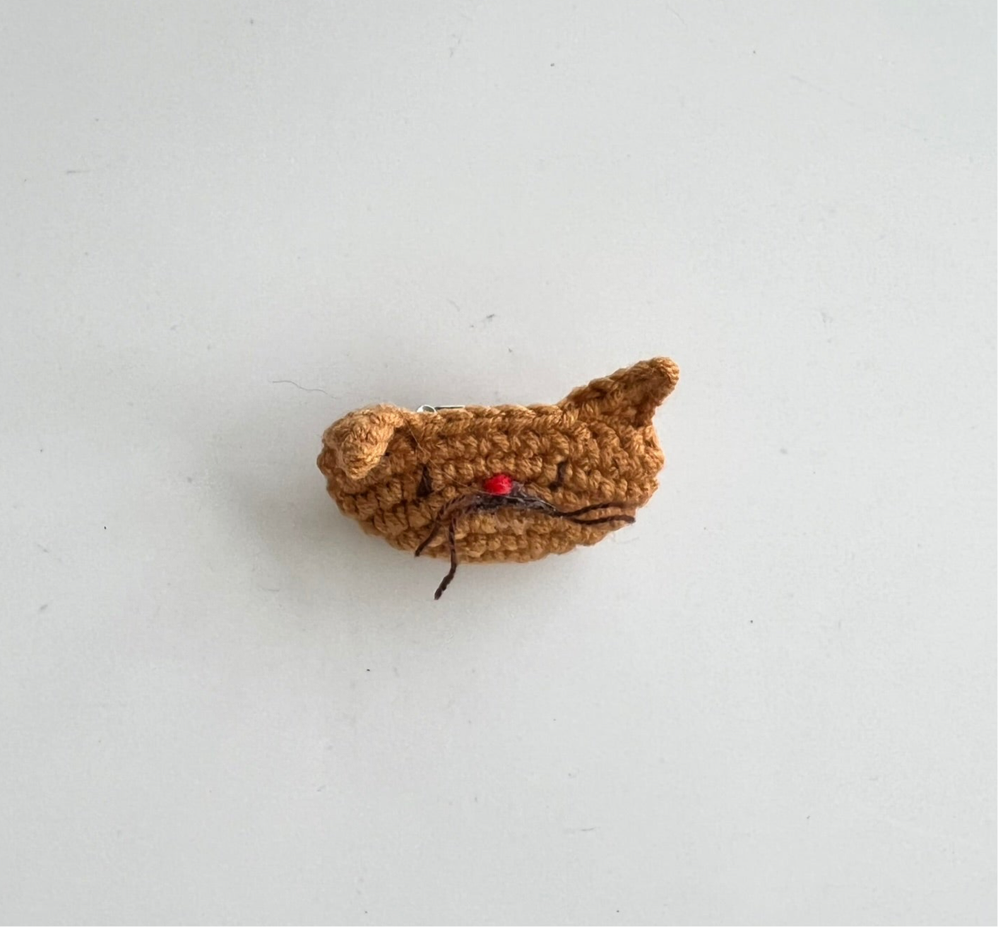 Whimsical Crochet Cat | Brooch