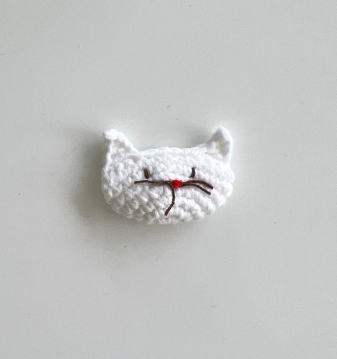 Whimsical Crochet Cat | Brooch