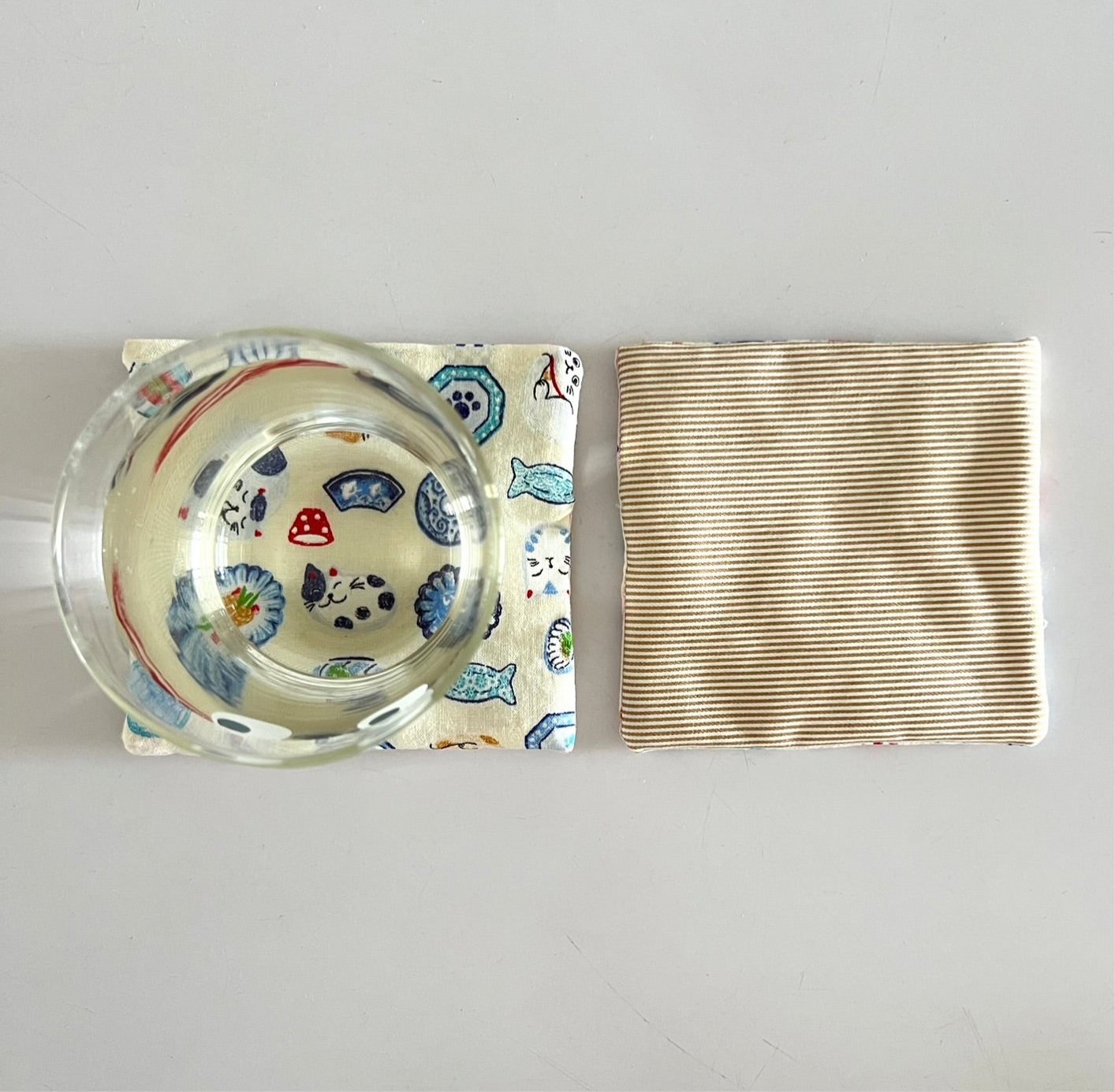 Japanese Motif Homeware Cat Fabric Coaster | Coaster