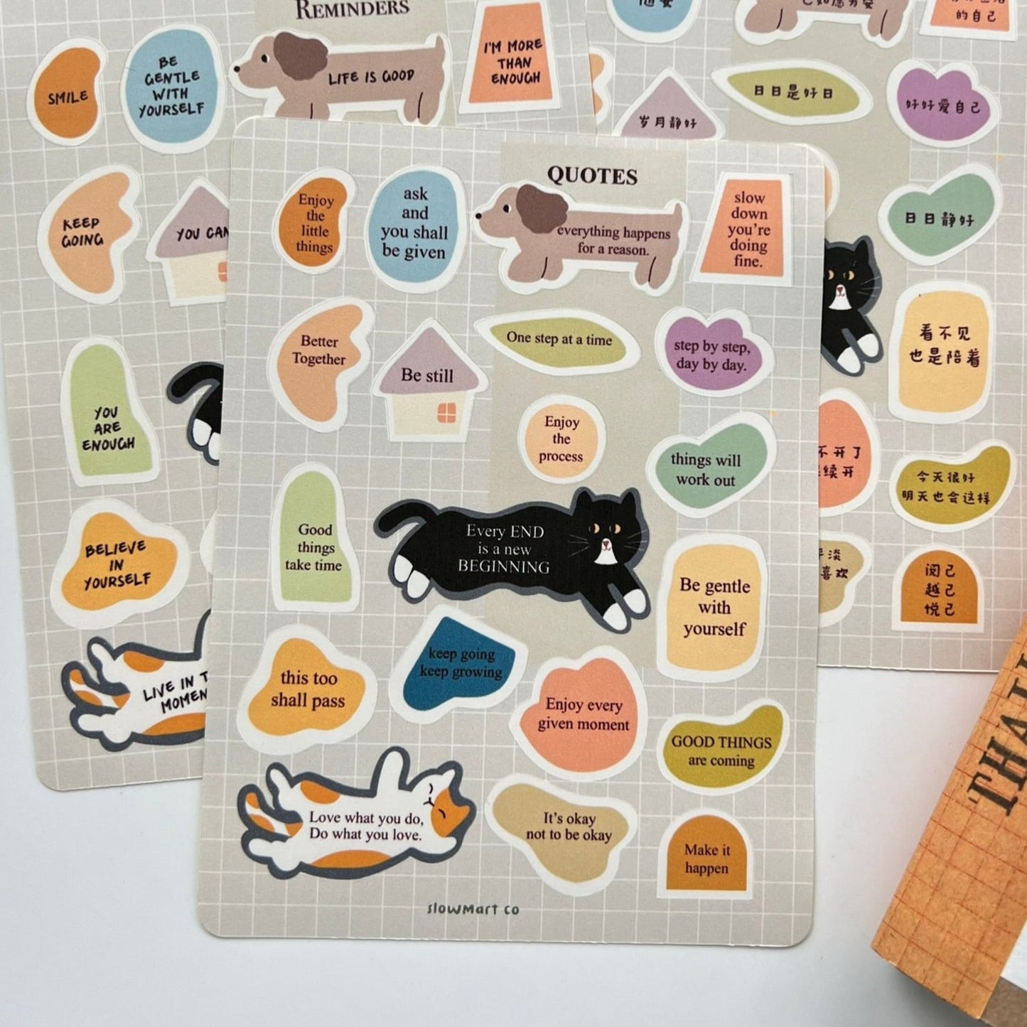 Chinese Words 慢选句子 | Sticker Sheet