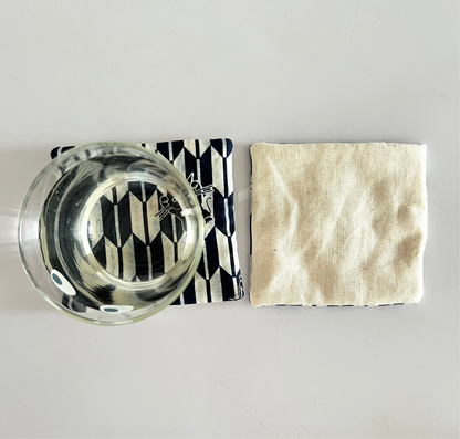 Black Fortune Cat Fabric Coaster | Coaster