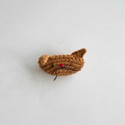 Whimsical Crochet Cat | Brooch