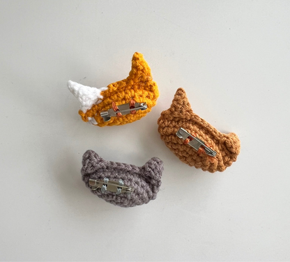 Whimsical Crochet Cat | Brooch