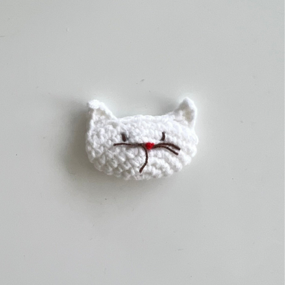 Whimsical Crochet Cat | Brooch