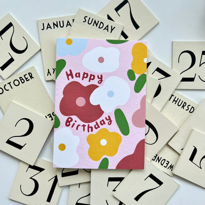 Flowery Happy Birthday | Greeting Card