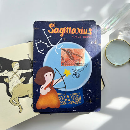 Horoscope Sagittarius Capricorn Aquarius Pisces  | Postcard / Maxicard