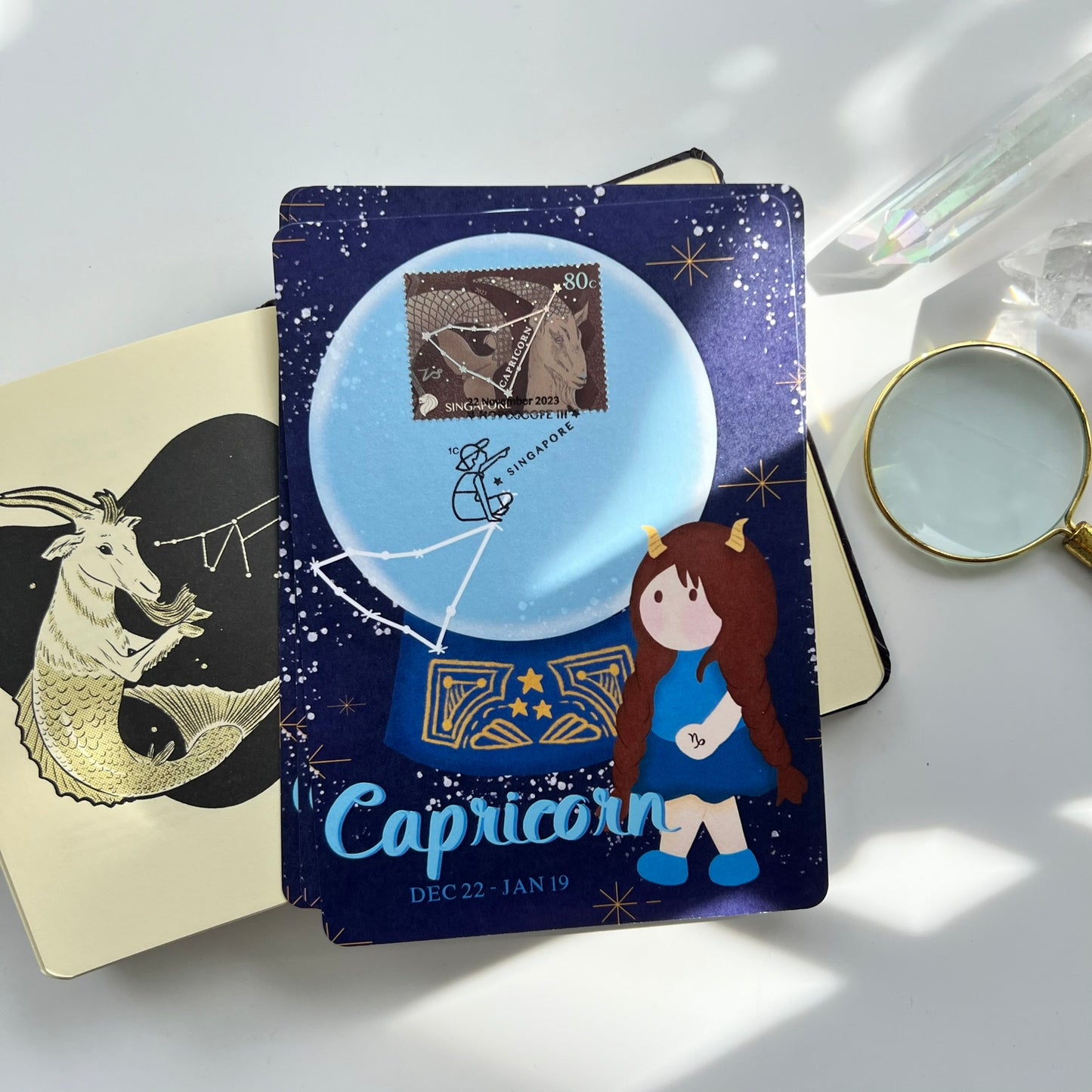 Horoscope Sagittarius Capricorn Aquarius Pisces  | Postcard / Maxicard