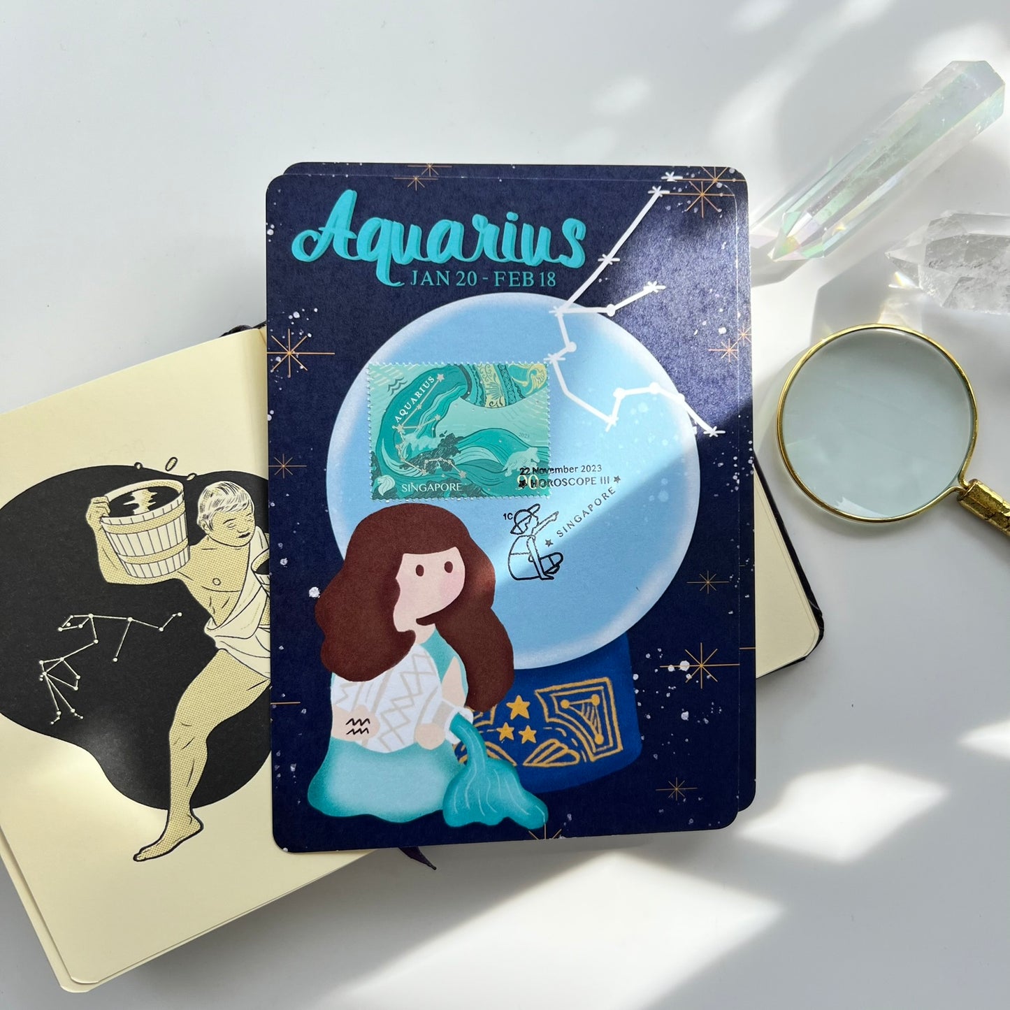Horoscope Sagittarius Capricorn Aquarius Pisces  | Postcard / Maxicard
