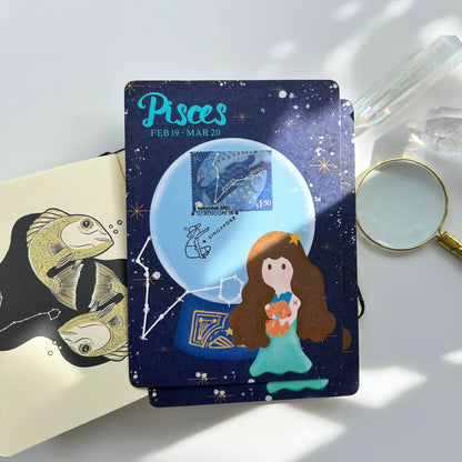 Horoscope Sagittarius Capricorn Aquarius Pisces  | Postcard / Maxicard