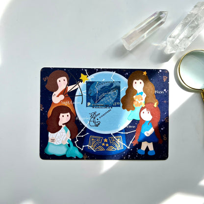 Horoscope Sagittarius Capricorn Aquarius Pisces  | Postcard / Maxicard