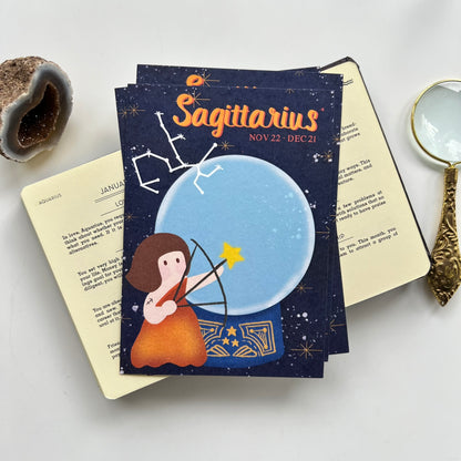 Horoscope Sagittarius Capricorn Aquarius Pisces  | Postcard / Maxicard