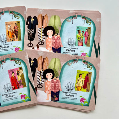 Multinational Inscription of Kebaya | Postcard / Maxicard