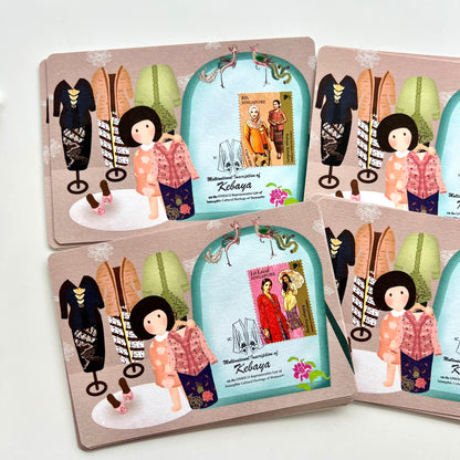 Multinational Inscription of Kebaya | Postcard / Maxicard