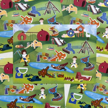 Singapore Old School Playground Map | Postcard