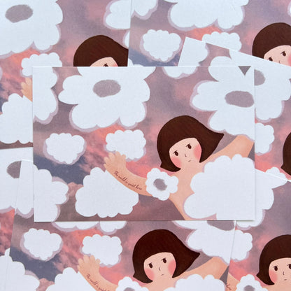 Dreamy Cloud The World Is Quiet Here| Postcard