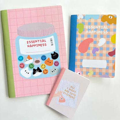 Reusable Sticker Collection Organizing Book - Essential Happiness (A5)