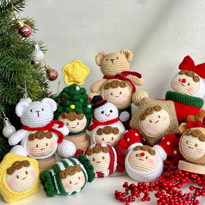 Festive Crochet Pals Collection | Bag Charm / Keychain / Display