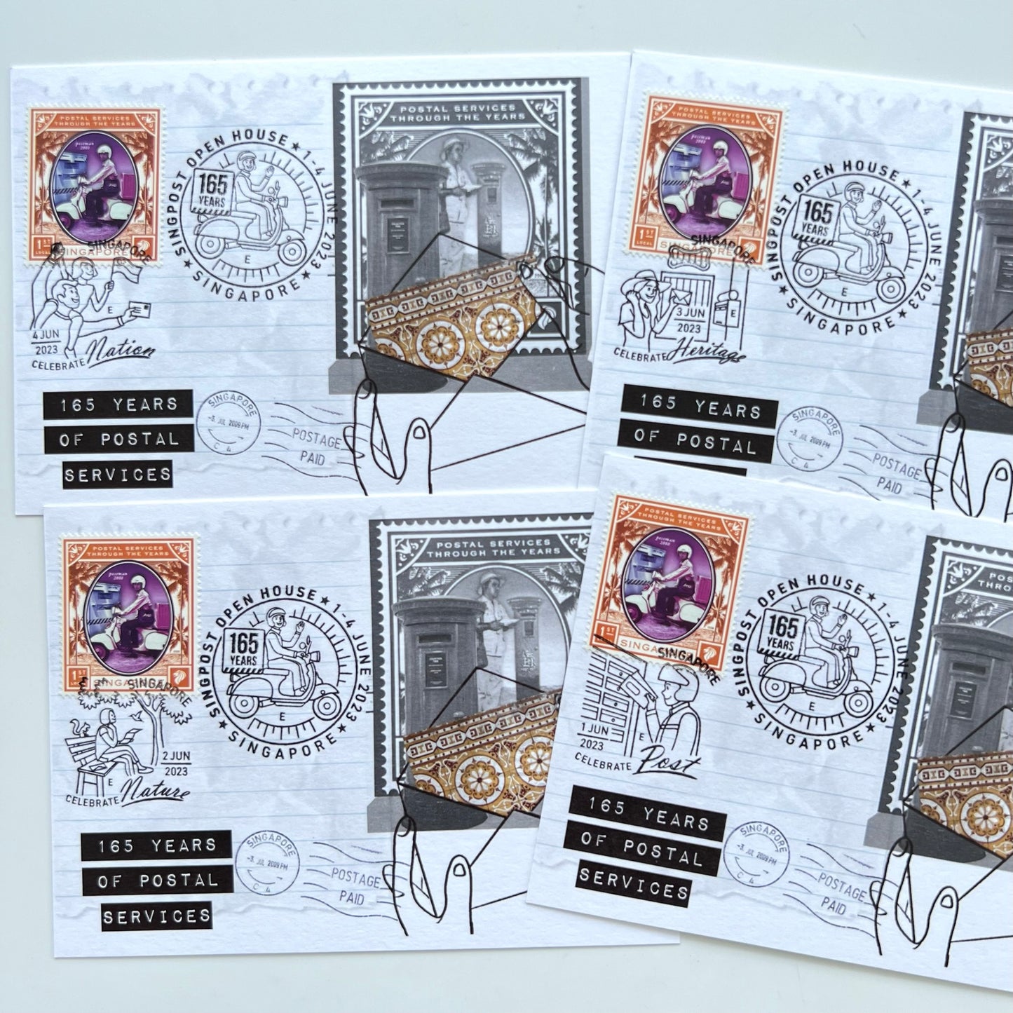 Singapore 165 Years of Postal Service | Postcard / Maxicard