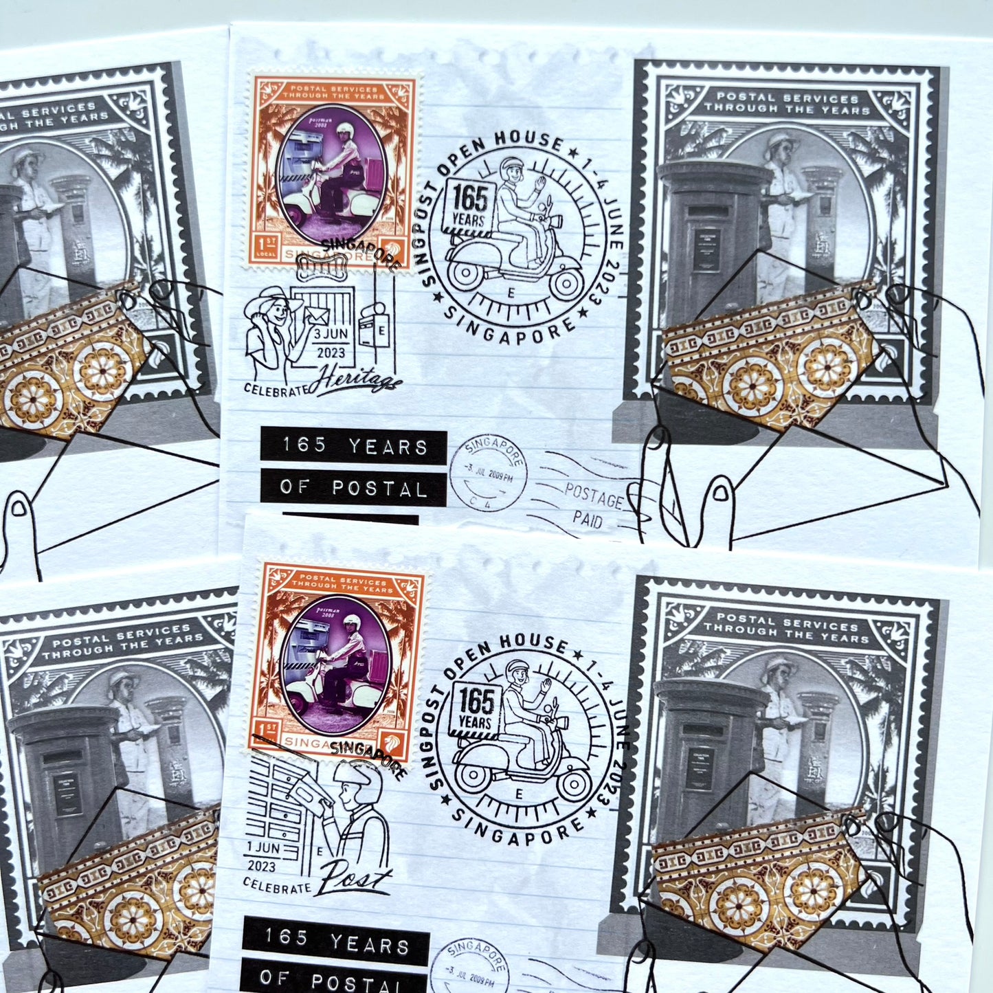 Singapore 165 Years of Postal Service | Postcard / Maxicard