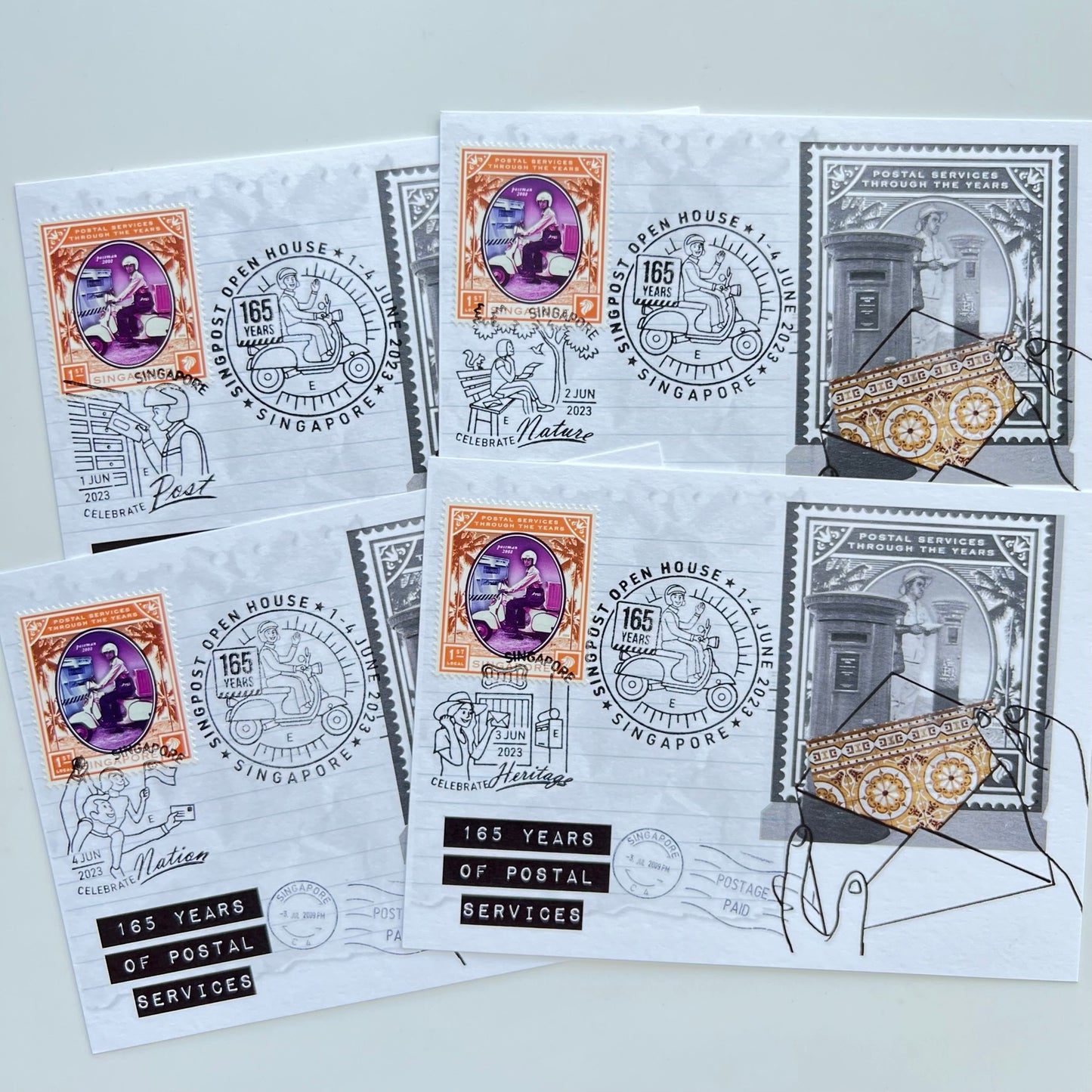 Singapore 165 Years of Postal Service | Postcard / Maxicard