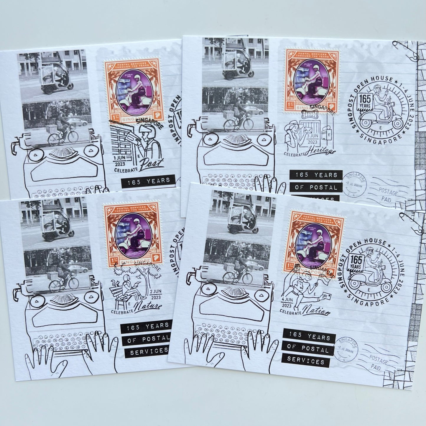 Singapore 165 Years of Postal Service | Postcard / Maxicard