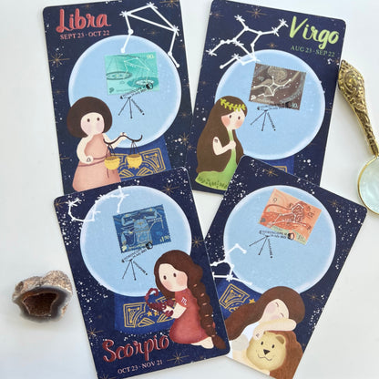 Horoscope Leo Virgo Libra Scorpio | Postcard / Maxicard