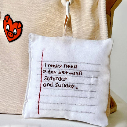Pocket Note for Gentle Days (Small) | Bag Charm / Keychain