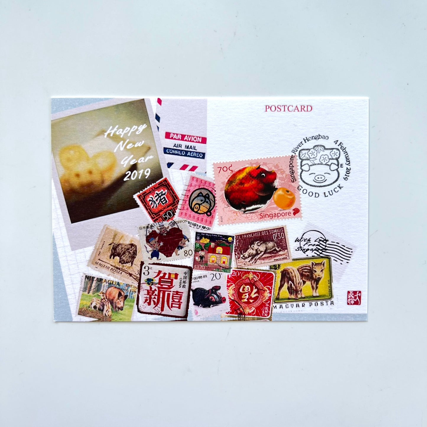 Year Of the Pig Singapore Chinese New Year | Postcard / Maxicard