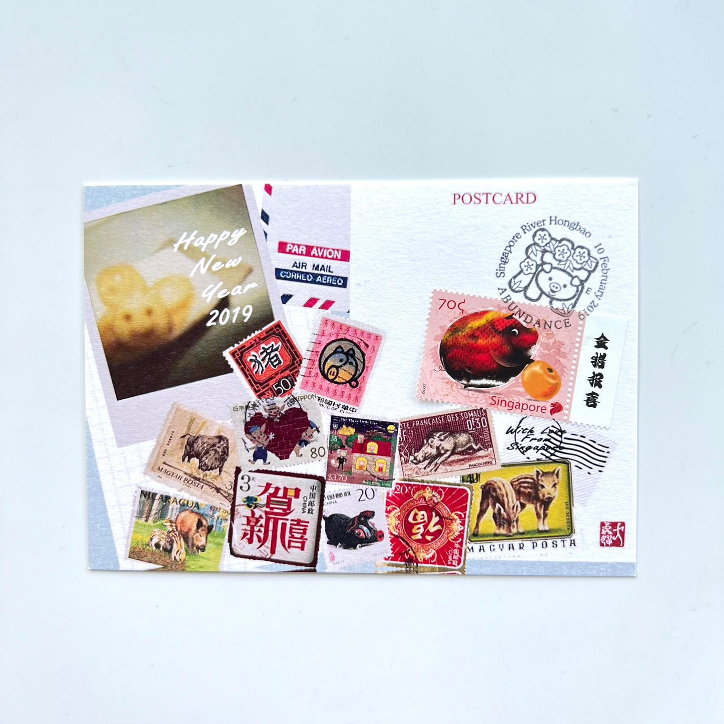 Year Of the Pig Singapore Chinese New Year | Postcard / Maxicard