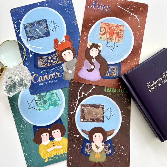 Horoscope Aries Taurus Gemini Cancer | Postcard / Maxicard