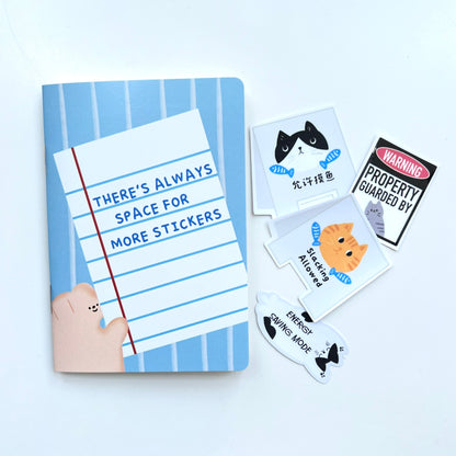 Reusable Sticker Collection Organizing Book - There's Always Space For More Stickers (A6)