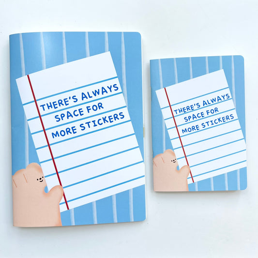 Reusable Sticker Collection Organizing Book - There's Always Space For More Stickers (A6)